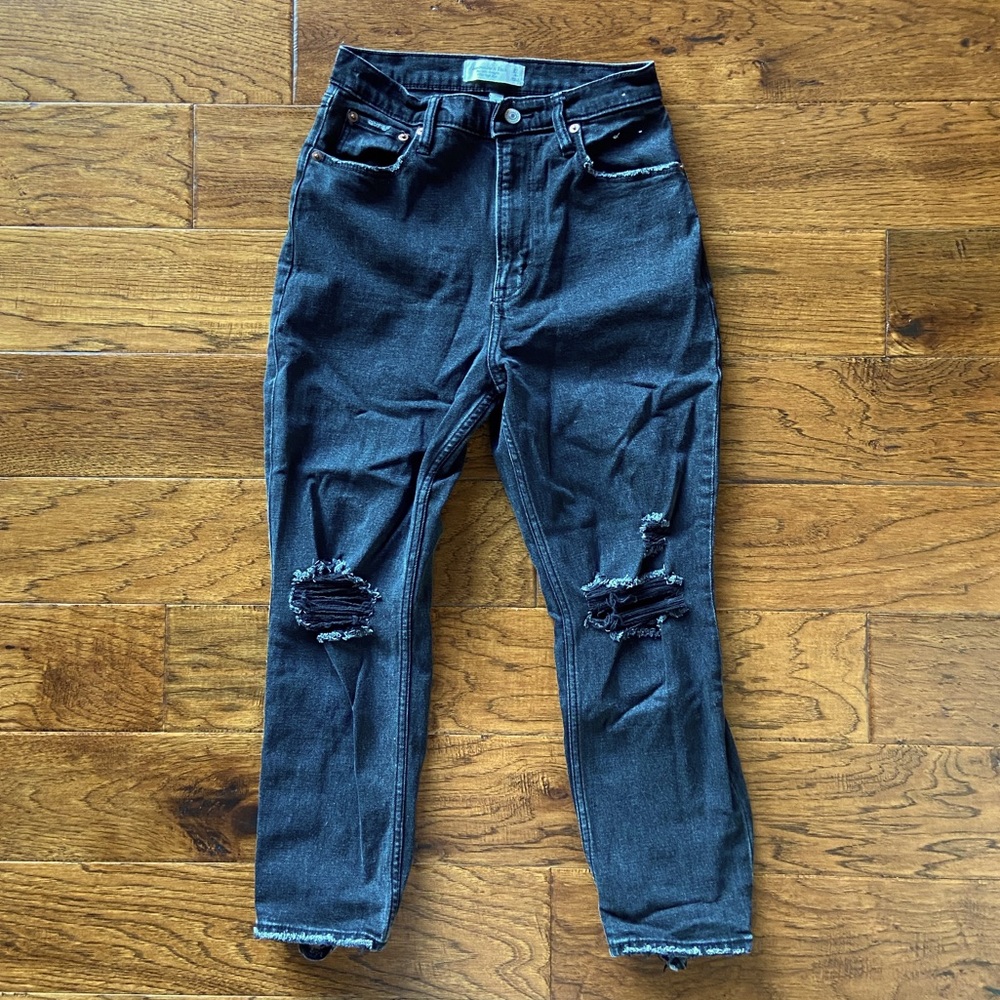 Abercrombie & Fitch The Ankle Straight Jeans Black - Curve Love 27 / 4s